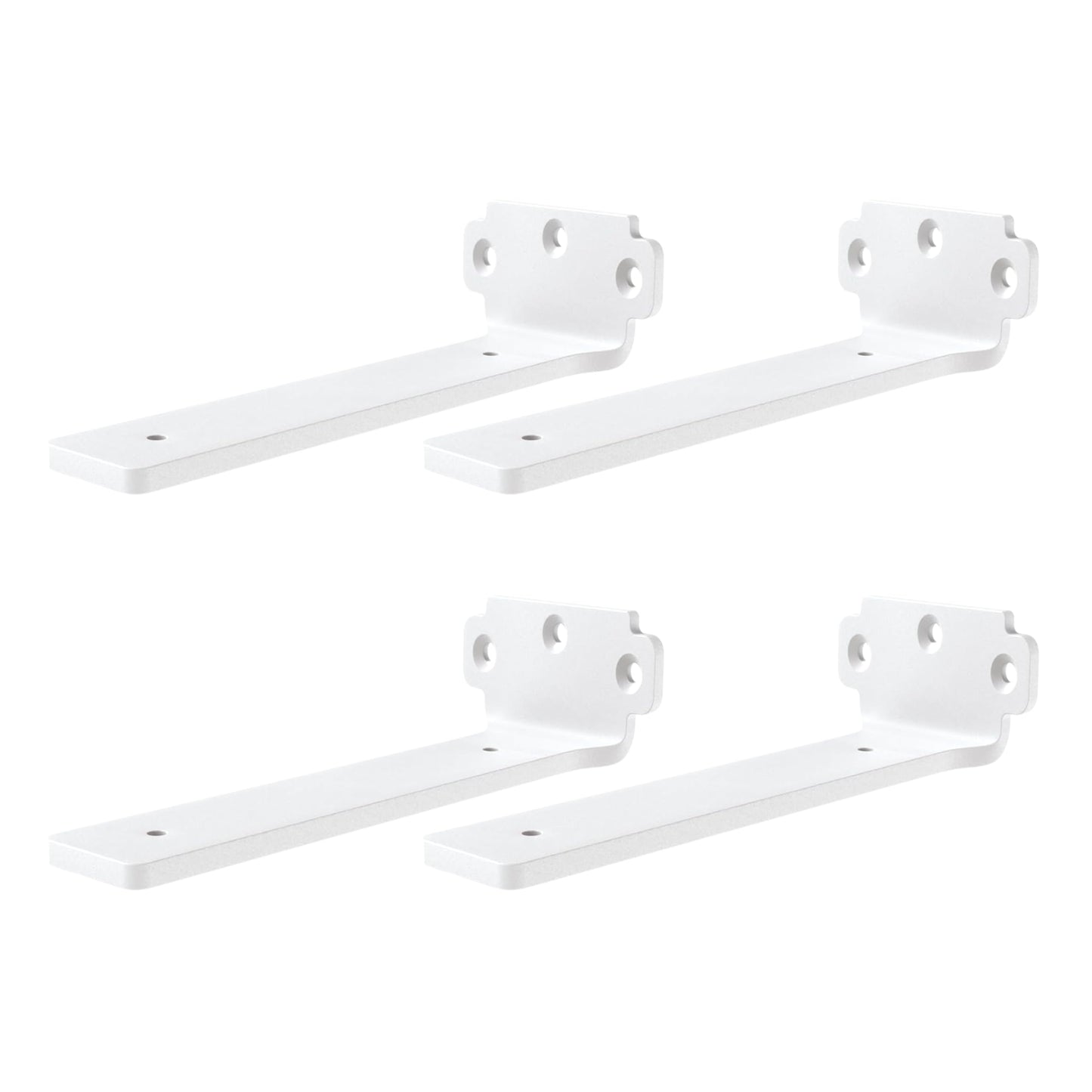 DINIAL Floating Shelf Brackets, Heavy Duty Shelf Brackets for Shelves, Color Coated 5mm Metal Wall Shelf Support Brackets, 75KG Load Capacity