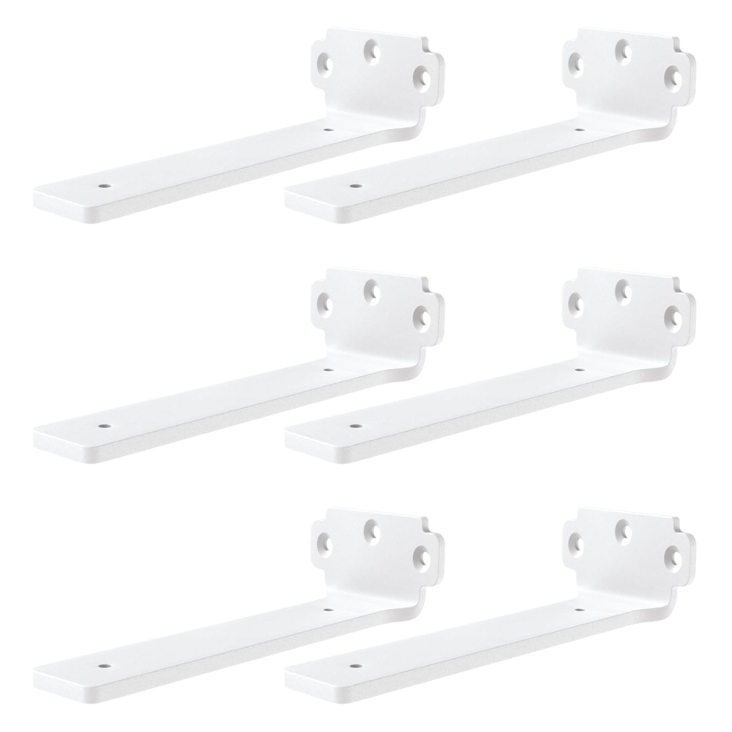 DINIAL Floating Shelf Brackets, Heavy Duty Shelf Brackets for Shelves, Color Coated 5mm Metal Wall Shelf Support Brackets, 75KG Load Capacity