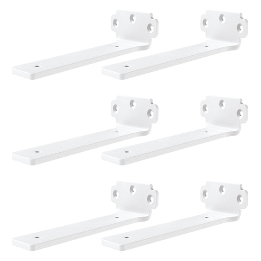 DINIAL Floating Shelf Brackets, Heavy Duty Shelf Brackets for Shelves, Color Coated 5mm Metal Wall Shelf Support Brackets, 75KG Load Capacity