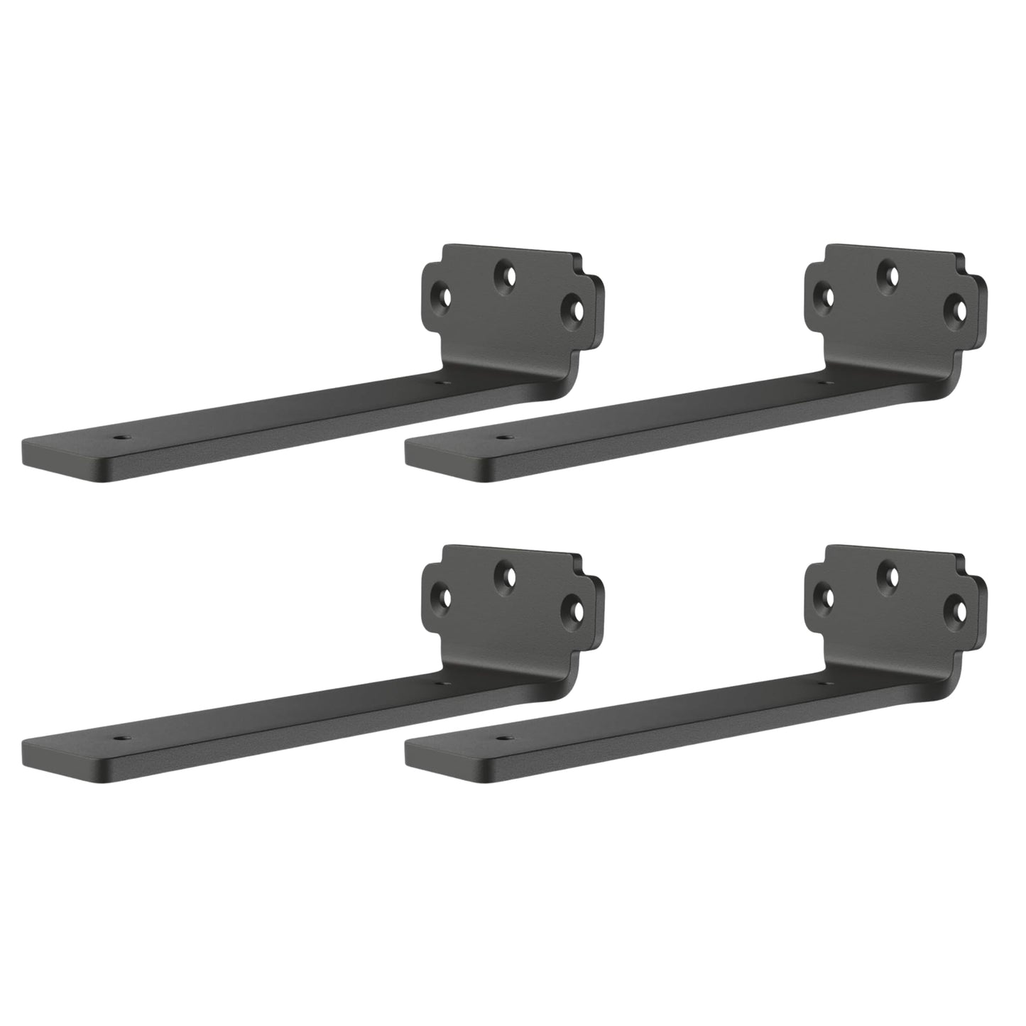 DINIAL Floating Shelf Brackets, Heavy Duty Shelf Brackets for Shelves, Color Coated 5mm Metal Wall Shelf Support Brackets, 75KG Load Capacity