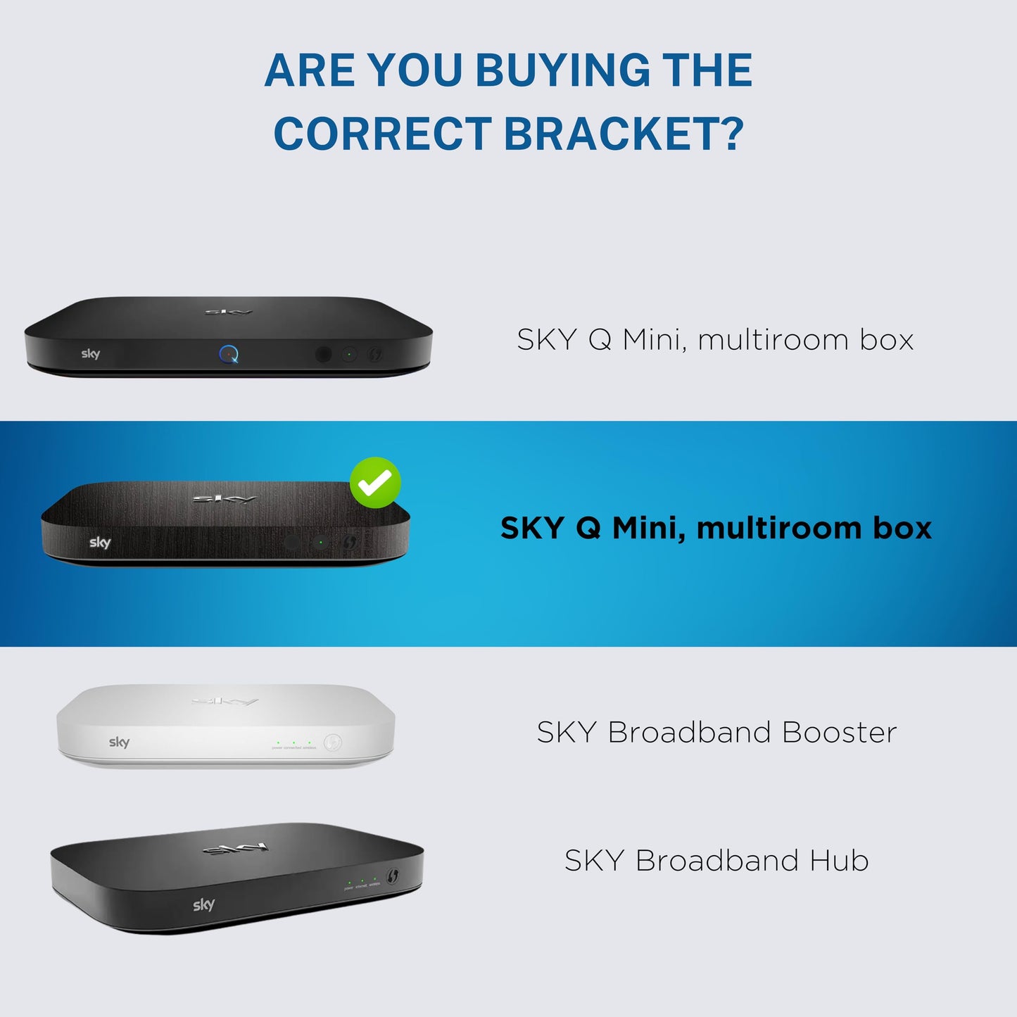 DINIAL Wall Mount for Sky Q Mini Box, Metal Wall Mounting Bracket in Black, Space Saving & Easy Installatio, Wall Mount Fixings Included