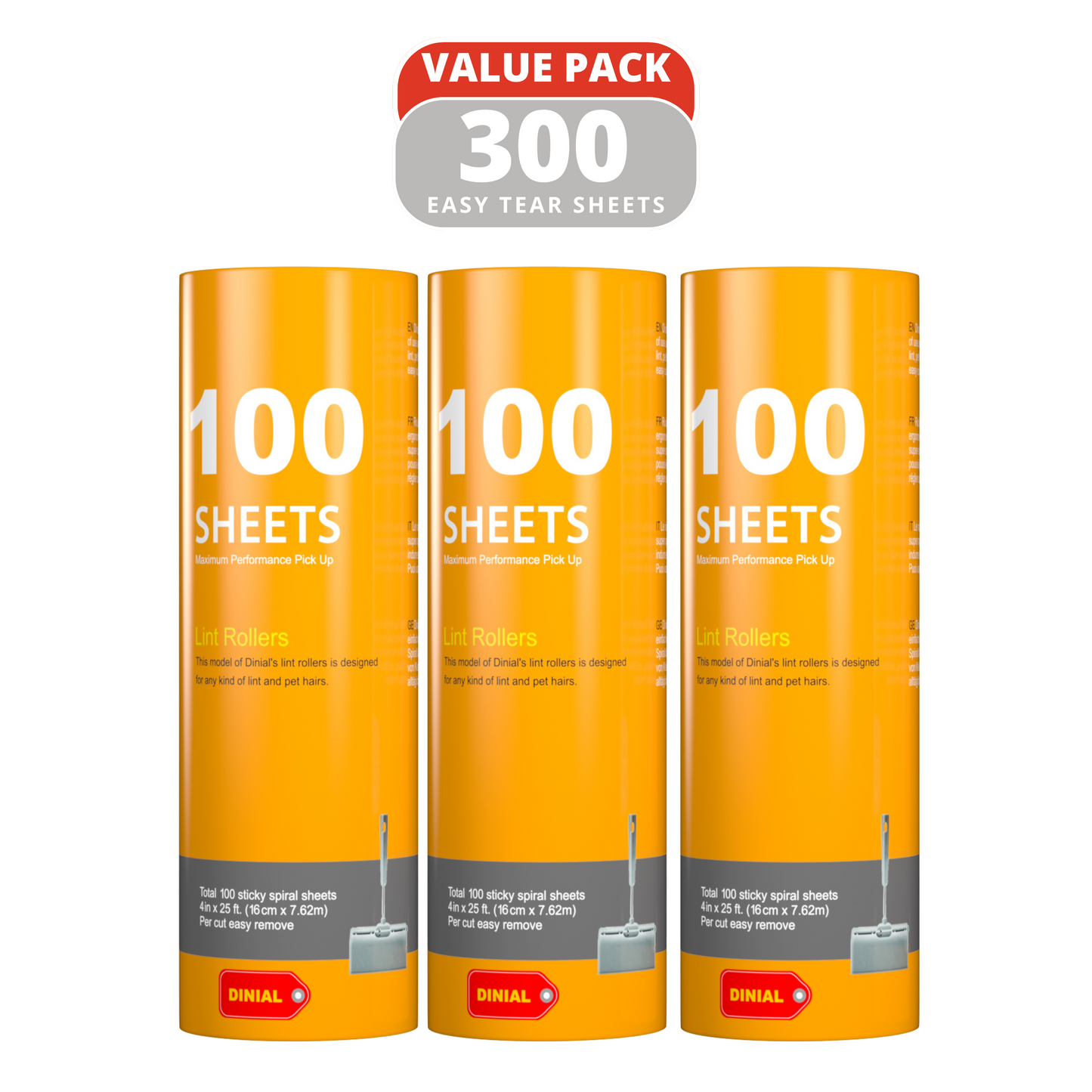 VALUE REFILLS 300 FOR LARGE LINT ROLLERS