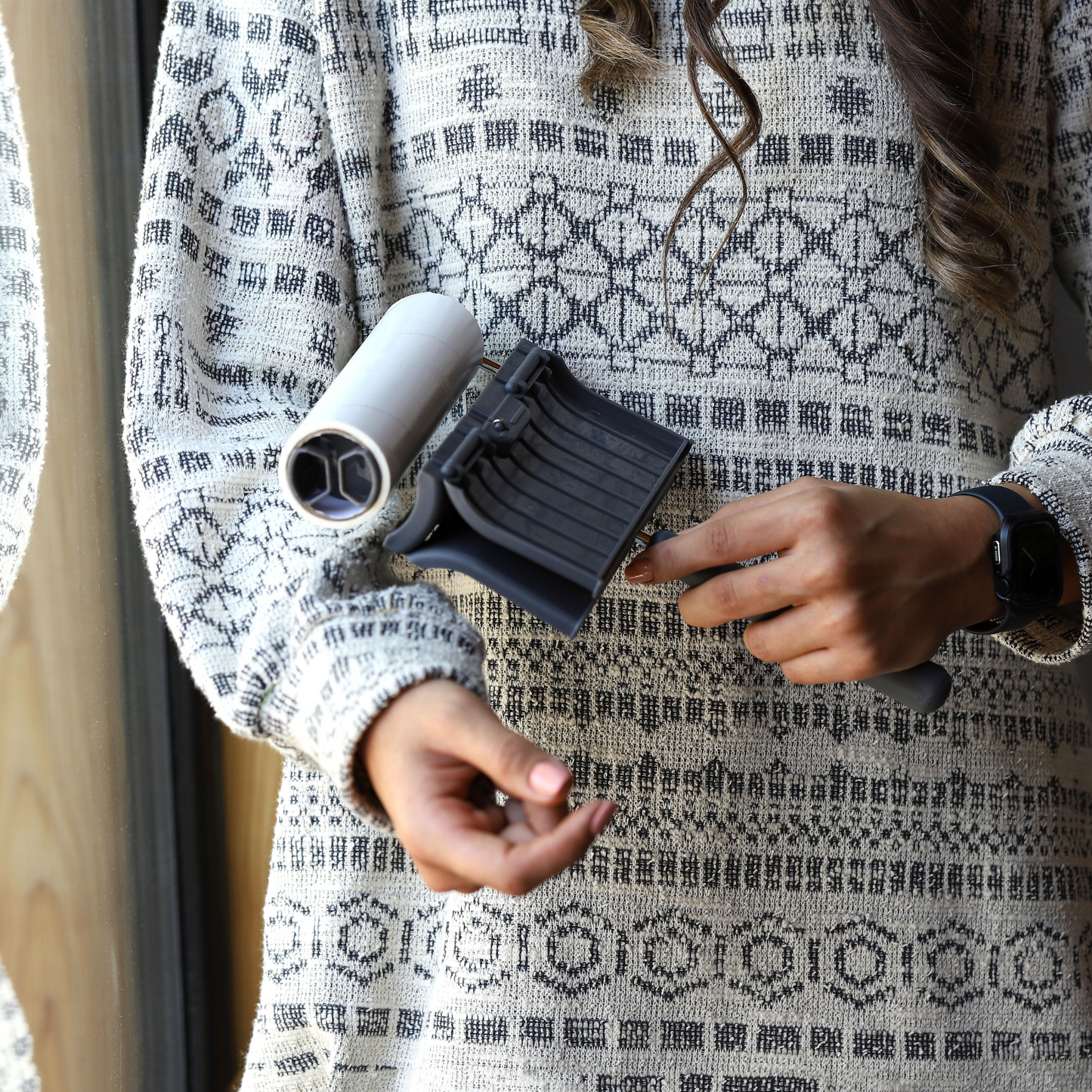 Dinial Large Lint Roller Remover Handle + 3 Refills (400 Sheets in Total)