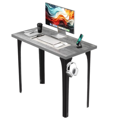 DINIAL Study Computer Desk with Metal Designed Frame And MDF Board
